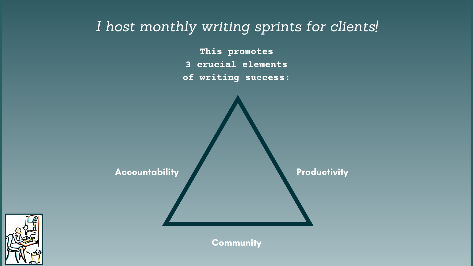 writing sprints triangle